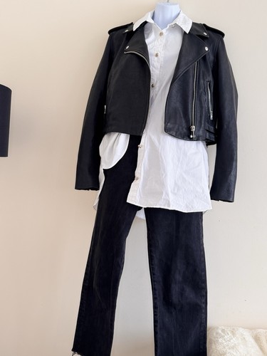 Mango leather biker - mango,