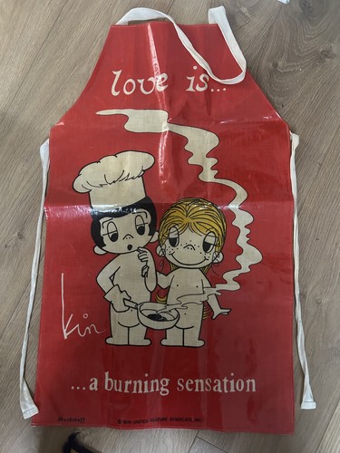 Unworn 1970 love apron - unworn,