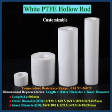 1Pcs White Polytetrafluoroethylene PTFE Hollow Rod Tube Bush 