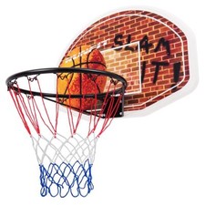 Wall Mounted Basketball Hoop Backboard Set Indoor Outdoor Basketball Rim 42cm