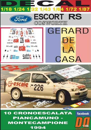 Decal ford escort cosworth - decal,