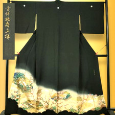 Japanese Black Tomesode Kimono