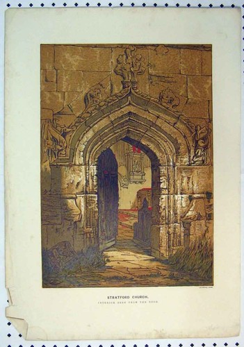 Original old antique - old, print