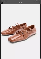 Bnwt Zara Tan Leather Buckle