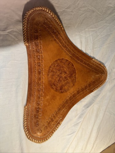 Vintage handmade leather tri - handmade,