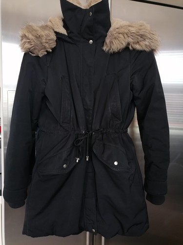 Zara black hooded - , faux