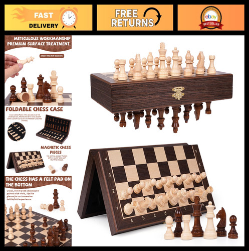 Portable magnetic chess - portable, 12"