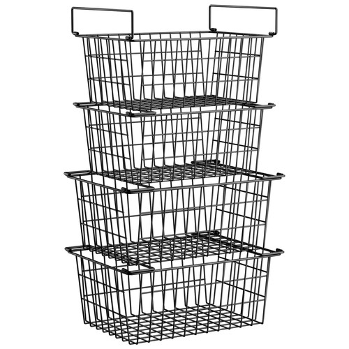 Stacking freezer organizer bin - stacking,