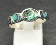 Abalone paua shell ring solid