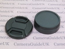 52mm Centre Pinch Front Lens Cap and Rear Lens Cap for Nikon F (AI) 52mm lenses