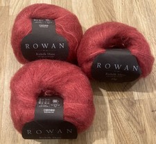 75g ROWAN KIDSILK HAZE COL 681 blood red 3 x 25g balls laceweight yarn silk kid