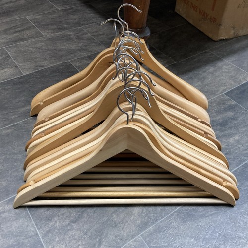 Vintage wooden coat hangers - wooden,