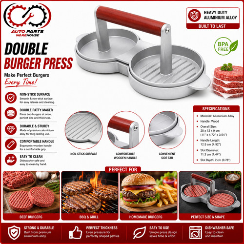 Double burger press - double,