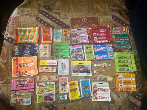 Vintage chewing gum wrappers - gum, &