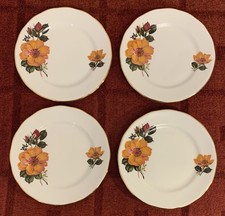 4 Gainsborough Bone China Floral Tea / Side Plates 16cm