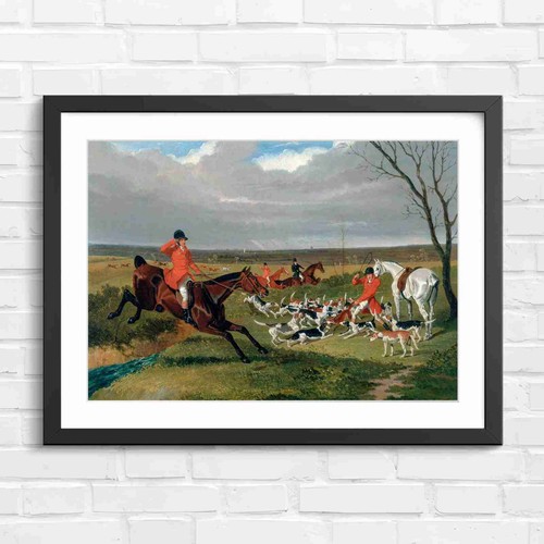 Vintage fox hunt - scene, with