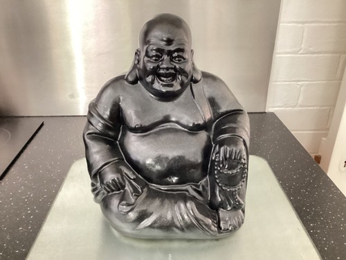 Laughing buddha ceramic - ceramic, garden