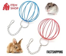 2 Pcs Rabbit Hay Feeder Rabbit Hay Ball Stainless Pet Hay Rack Pet Toy Rabbit