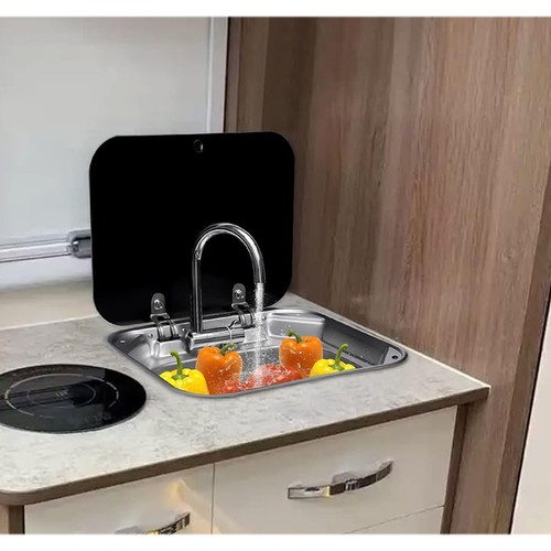 Stainless steel campervan sink - stainless,