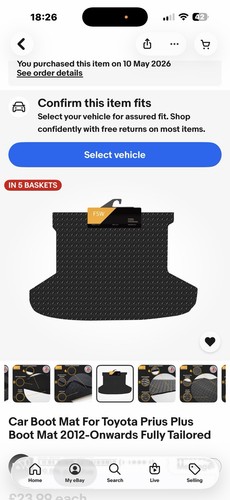 Toyota prius plus 2020 - 2020, rubber