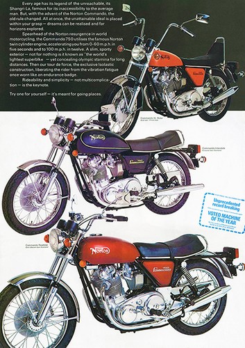 1973 norton commando line - commando,