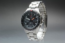 *Near MINT* SEIKO Flightmaster Pilot 7T92-0CF0 ANA Black Date Quartz Men's Watch