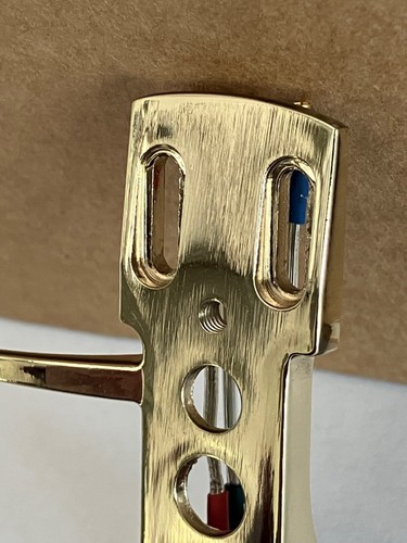 Gold headshell silver wires - headshell,