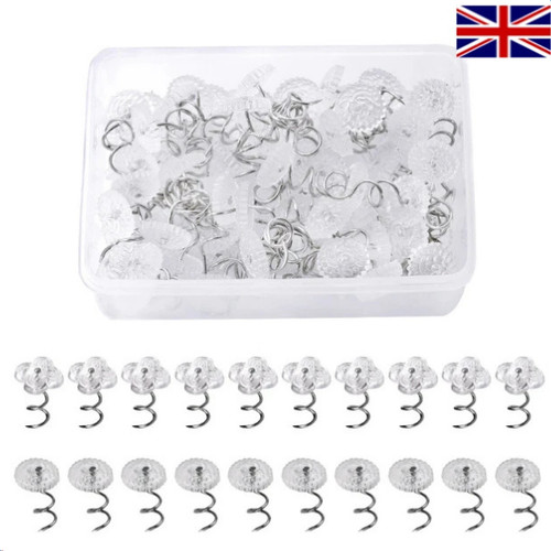 Clear heads twist pins - x,