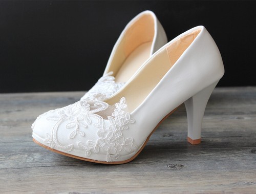 Womens bridal lace shoes - womens,
