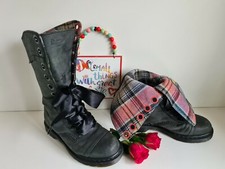 Dr Doc Martens Aimilita Triumph mirage tartan 1914 mid calf boots UK 4 EU 37