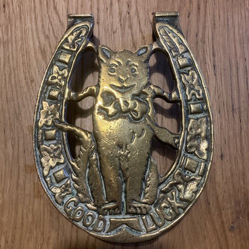 Vintage brass trivet - vintage, luck
