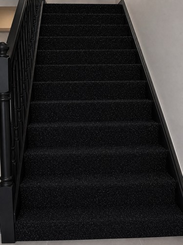 Stairs hall carpet black - stairs,