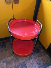 Space Age - Mid Century Italian Drinks Trolley 70s - Tomato Soup Red