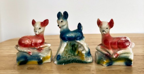 Vintage ceramic fawn - ceramic,
