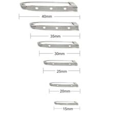 STEEL BROOCH BACK PINS 15mm 20mm 25mm 30mm 35mm 38mm & 40mm BAR PIN BADGE CL2