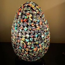 Mosaic Egg Table Lamp Black