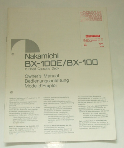 Nakamichi 100e 100 2 - nakamichi,