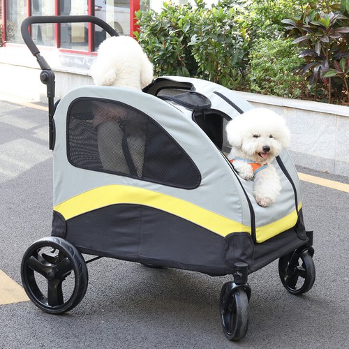 Xxl double seat pet stroller - double,