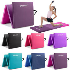 Gymnastics Mat Thick Soft Tri Folding Crash Mats Training Exercise Yoga Flooring