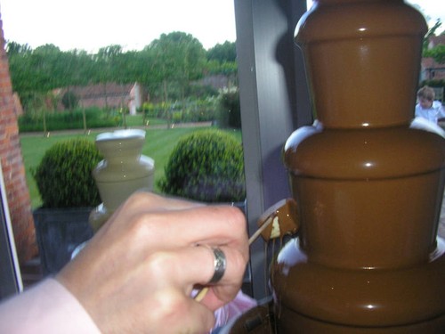 Chocolate for fondue fountain