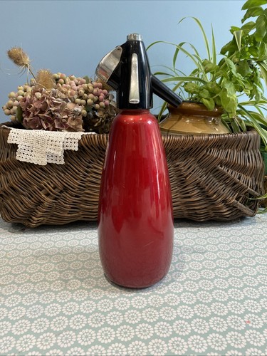 Vintage soda syphon red boc - vintage,