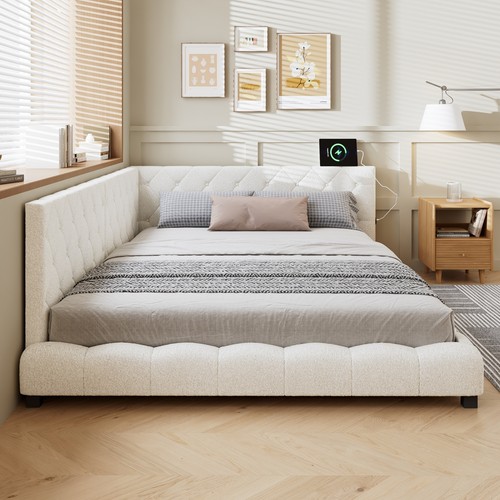 Upholstered double daybed with - upholstered,