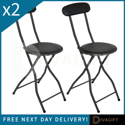 Black padded folding high - x,
