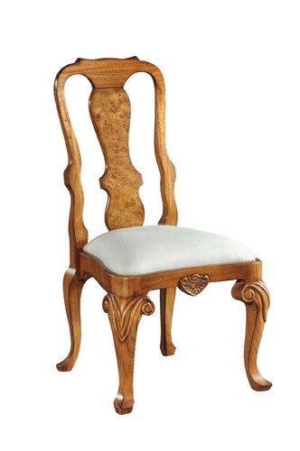 Walnut dining chair - walnut, side