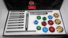 24x CARBIDE TIPPED VALVE SEAT CUTTER KIT SMALL BLOCK HEADS