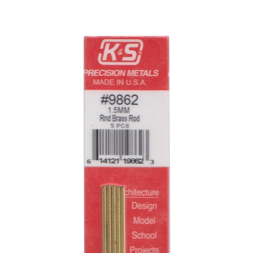 Round metric brass rods - k&s,