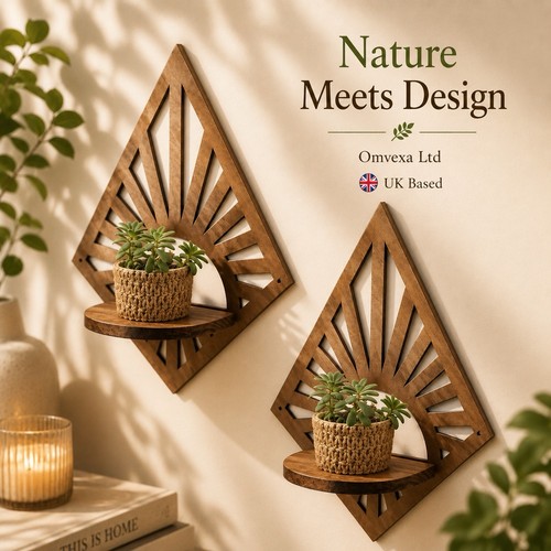 Set wooden wall shelf - set, of