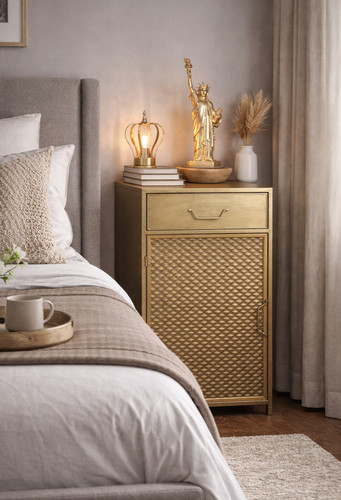 Modern brass gold bedside - modern,