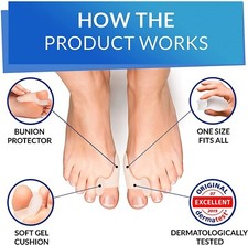 2 Silicone Gel Bunion Toe