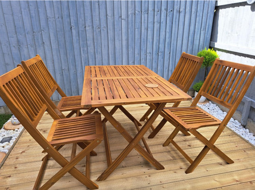 Wooden garden dining set - wooden,